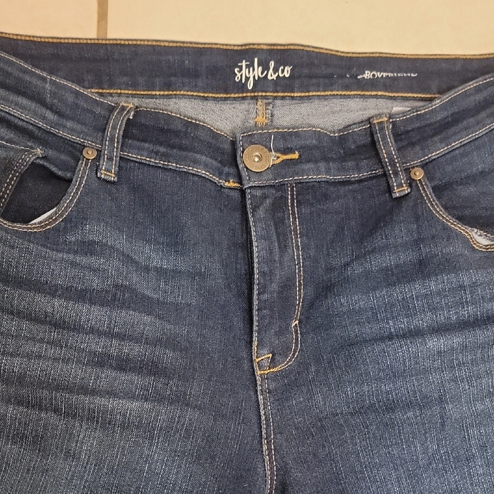 Style & Co. Indigo Boyfriend Jeans